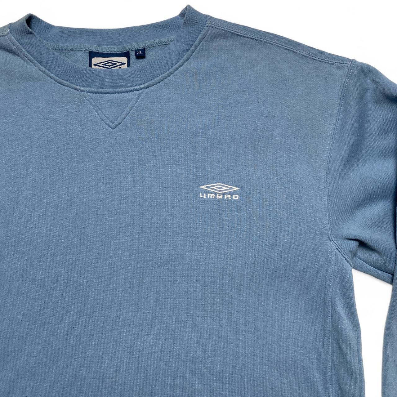 Umbro Vintage Light Blue And White Jumper