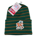 Miami Hurricanes Vintage 90’s Beanie Hat Green and Orange