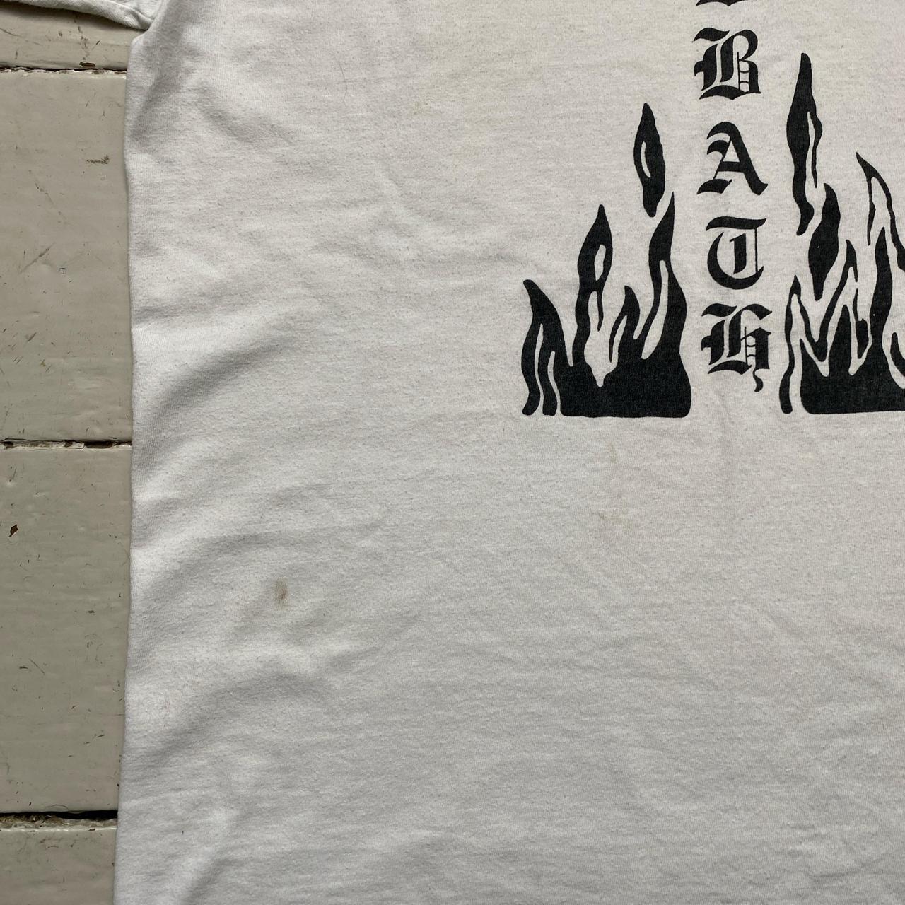 Supreme Black Sabbath White and Black Cross T Shirt (L)