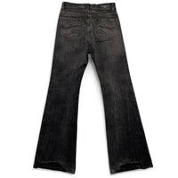 Balenciaga Charcoal Grey Baggy Flared Distressed Jeans (2XS)