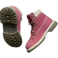 Timberland Pink Nubuck White and Grey High Boots (UK 3)