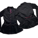 Edward Scissorhands Black and Pink Goth Grunge Short Dress Shirt (M,L)