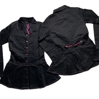 Edward Scissorhands Black and Pink Goth Grunge Short Dress Shirt (M,L)