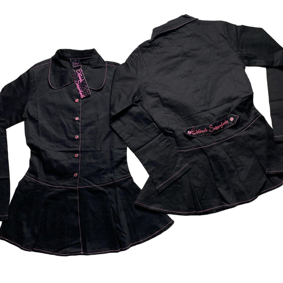 Edward Scissorhands Black and Pink Goth Grunge Short Dress Shirt (M,L)