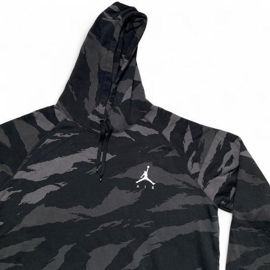 Nike Air Jordan Grey and Black Camouflage Hoodie (2XL)