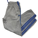Adidas Grey and Blue Performance Essentials Baggy Joggers (S)