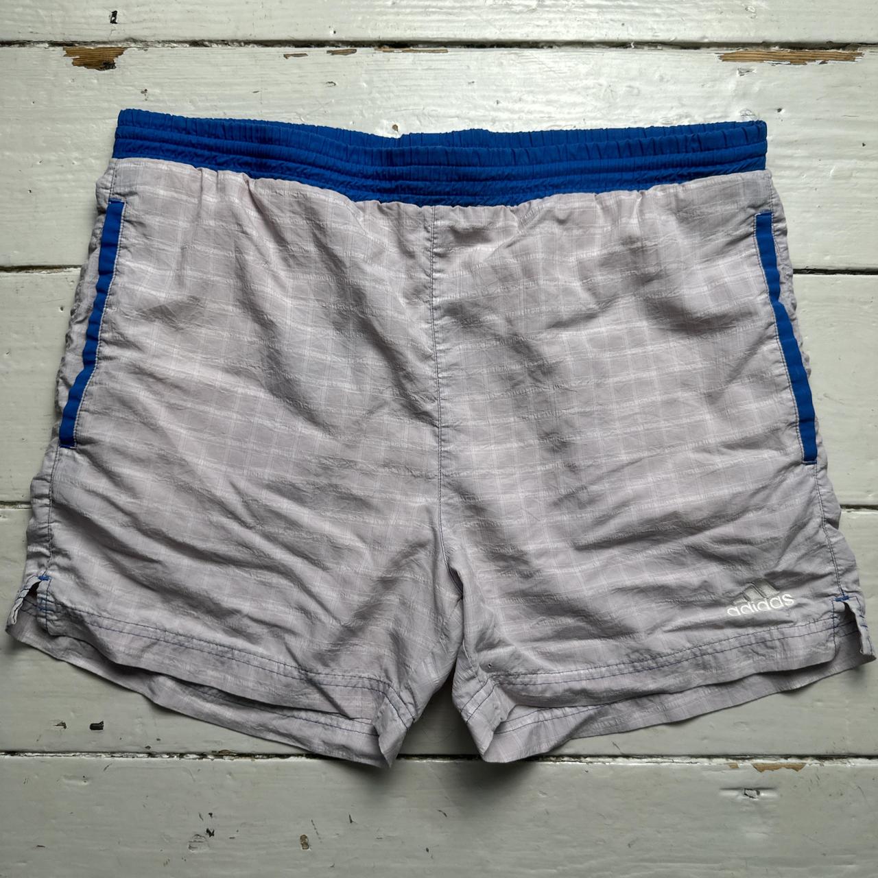 Adidas Vintage Grey and Blue Shorts