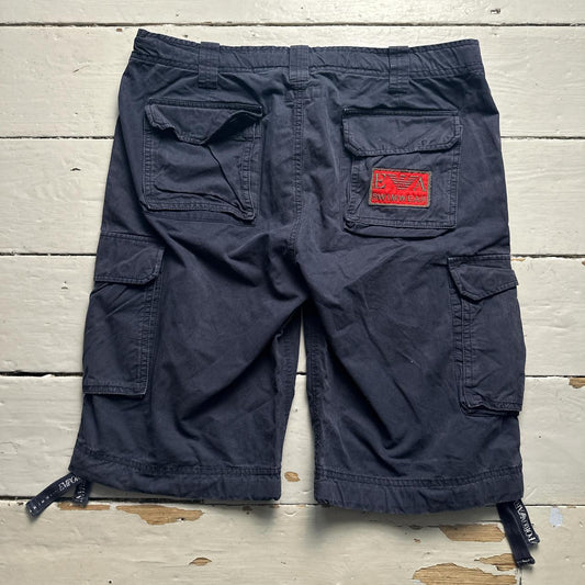 Emporio Armani Vintage Navy Baggy Cargo Combat Shorts