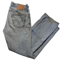 Levis 505 Light Blue Distressed Jeans (W 33)