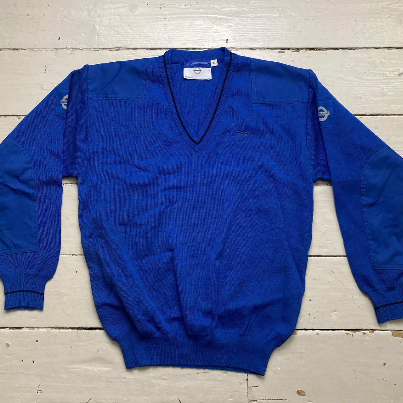 London Underground Blue V Neck Jumpers