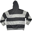 Nike Vintage Grey Two Tone Stripe Hoodie Purple Swoosh (XL)