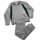 Lacoste Grey White and Green Nylon Full Shell Tracksuit (L)