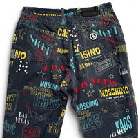 Moschino Casino Vintage 90’s Multi Print Jeans Trousers (34W)