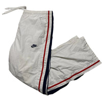 Nike Vintage y2k White Red and Blue USA Shell Trackpant Baggy Popper Bottoms (L)