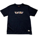 Evisu Big Daicock Swoosh Black and Multi Coloured Graphic T Shirt (2XL)