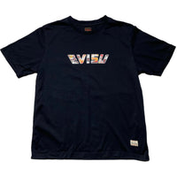 Evisu Big Daicock Swoosh Black and Multi Coloured Graphic T Shirt (2XL)