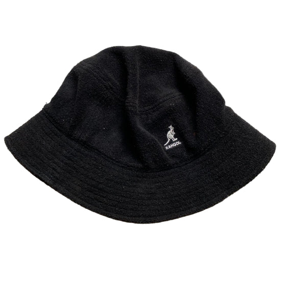 Kangol Black Flat Fleece Bucket Hat
