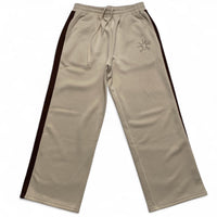 Jehucal Cream and Brown Baggy Trackpant Joggers (L)