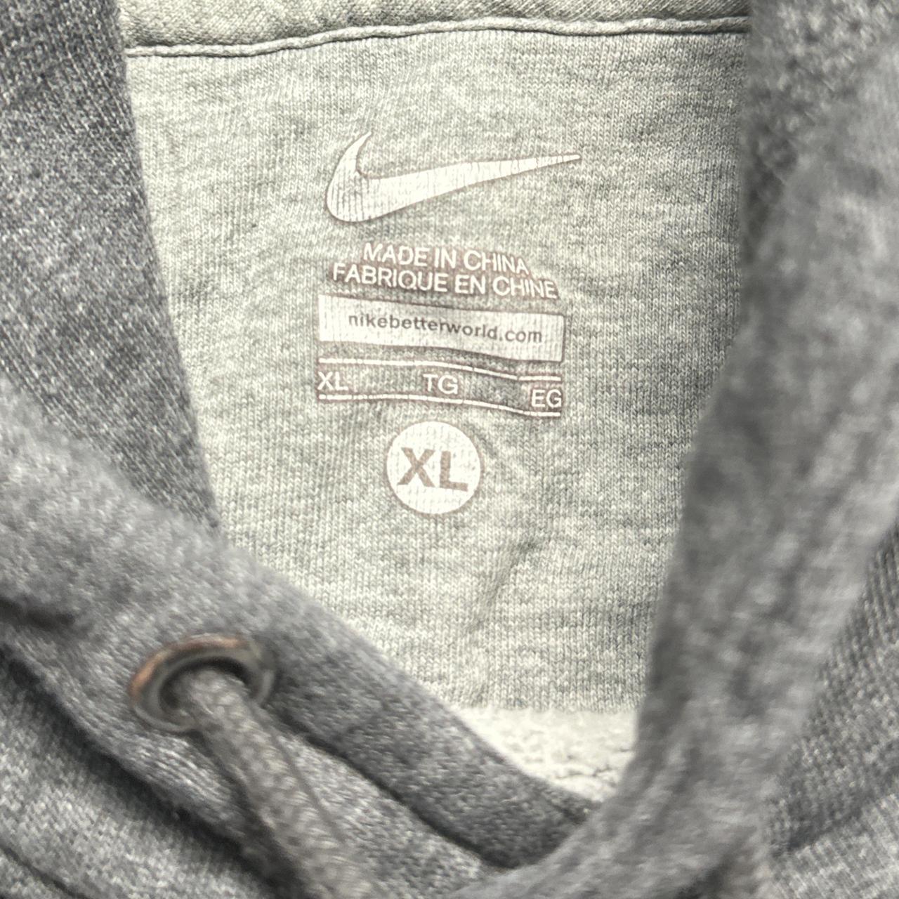 Nike Swoosh Grey and White Hoodie (XL)