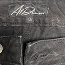 A1 Denim Soho Yacht Club Black Baggy Carpenter Cargo Denim Jeans (34W)