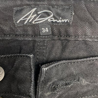 A1 Denim Soho Yacht Club Black Baggy Carpenter Cargo Denim Jeans (34W)