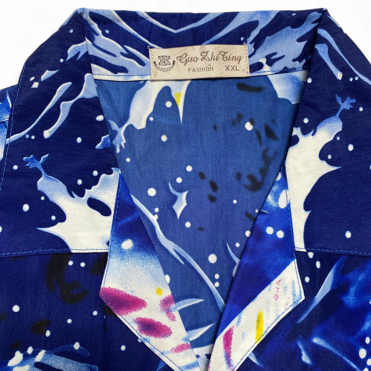 Japanese Anime Sword Fighter Vintag Y2K Short Sleeve Shirt (2XL)
