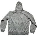 Nike Grey and White Swoosh Zip Hoodie (XL)