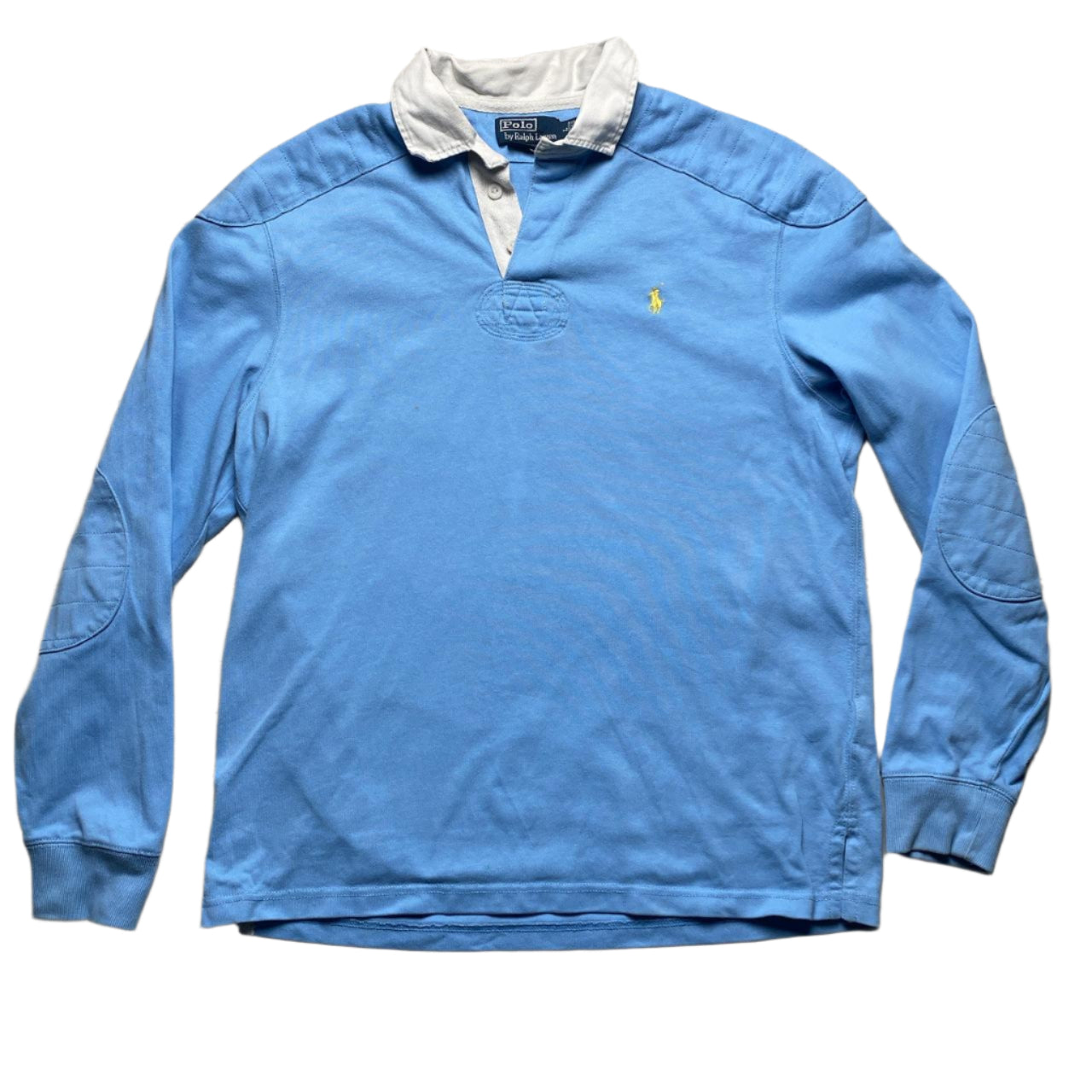 Polo Ralph Lauren Light Baby Blue Rugby Polo Long Sleeve Shirt (L)