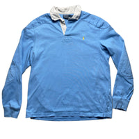 Polo Ralph Lauren Light Baby Blue Rugby Polo Long Sleeve Shirt (L)