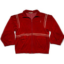 Yves Saint Laurent YSL Vintage 90’s Red and White Velour Tracksuit Jacket (M)