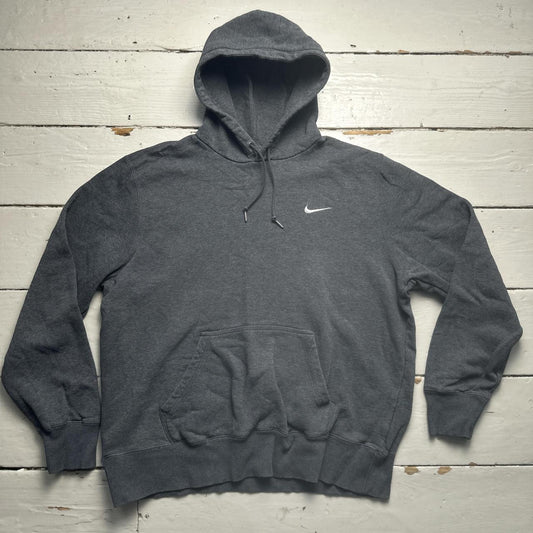 Nike Swoosh Grey and White Hoodie