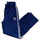 Adidas Vintage Navy and White Trackpant Bottoms (XS)