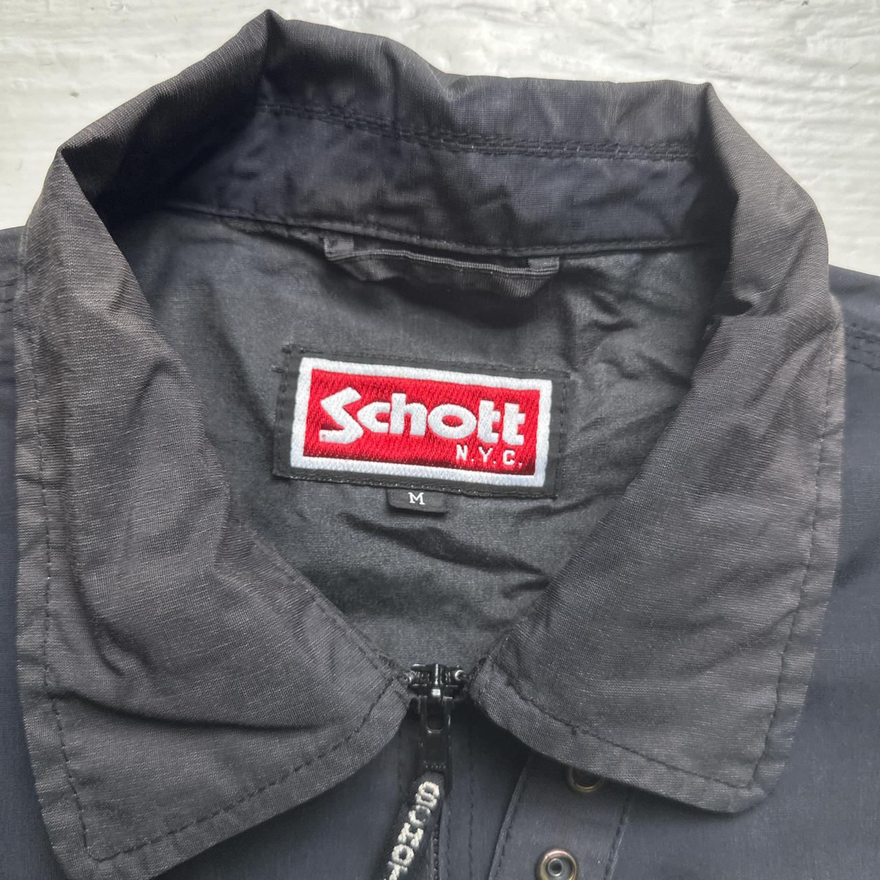 Schott Black Vintage Lightweight Bomber Jacket