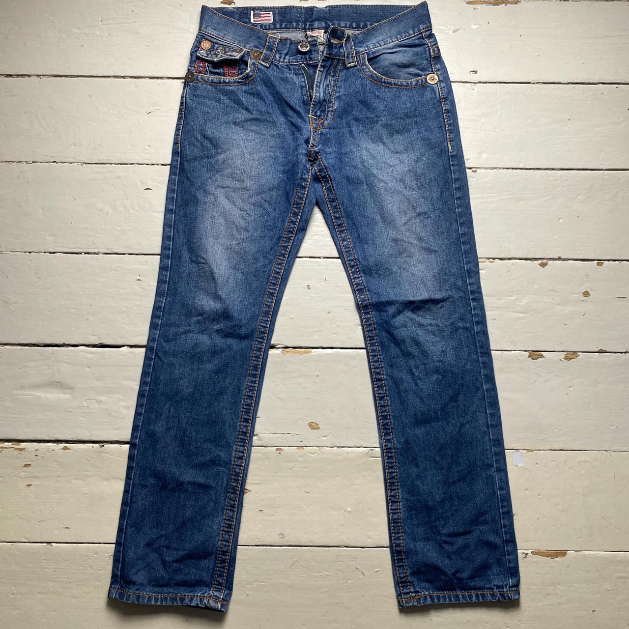 True Religion Red Stitch Navy Jeans