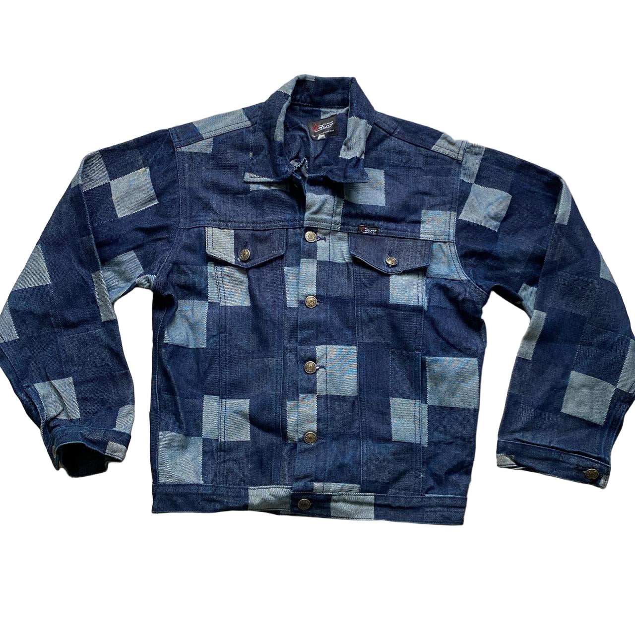 Classic Jeans Vintage 90’s Mixed Denim Colour Patches Jacket (S)