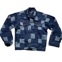 Classic Jeans Vintage 90’s Mixed Denim Colour Patches Jacket (S)