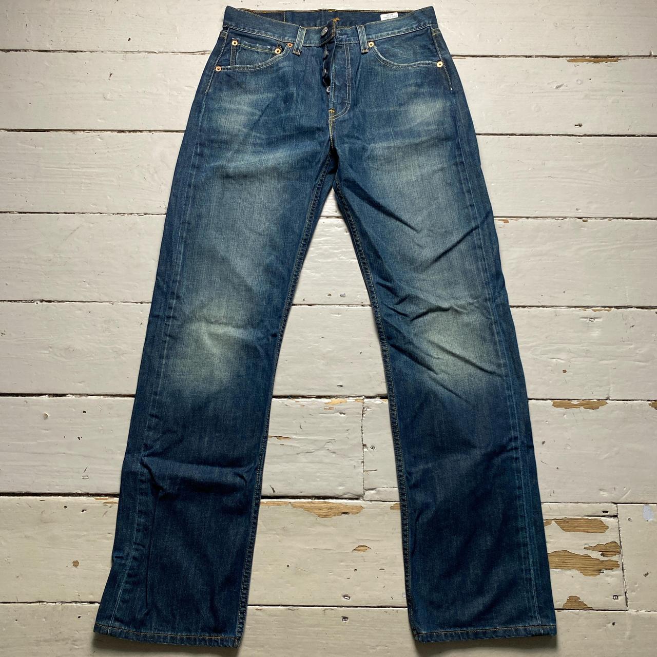 Levis 501 Vintage Stonewashed Navy Jeans