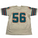 Miami Dolphins NFL 90’s Vintage Cream Orange and Turquoise Jersey (XL)