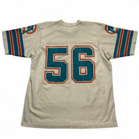Miami Dolphins NFL 90’s Vintage Cream Orange and Turquoise Jersey (XL)