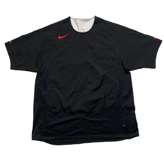 Nike Total 90 Black Red and White Football Jersey T Shirt (XL)