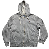 Polo Ralph Lauren Grey and Burgundy Pony Hoodie (L)