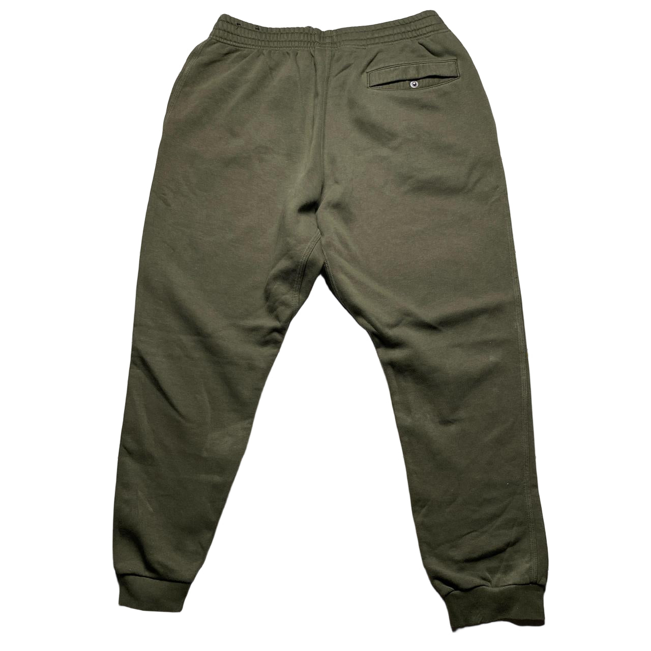 Nike Swoosh Khaki Green and White Joggers (L)
