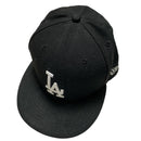 LA Dodgers New Era Black and White Fitted Cap