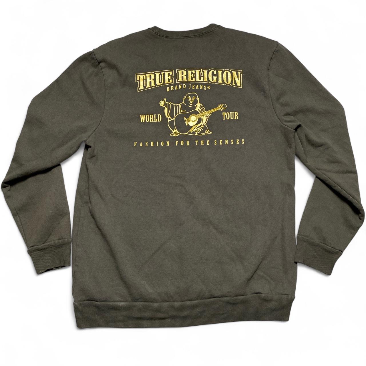 True Religion Khaki Green Jumper and Joggers Tracksuit