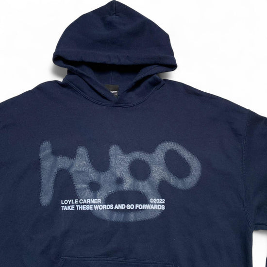 Loyle Carner Navy Hugo Take These Words and Go Forwards 2022 Hoodie (2XL)