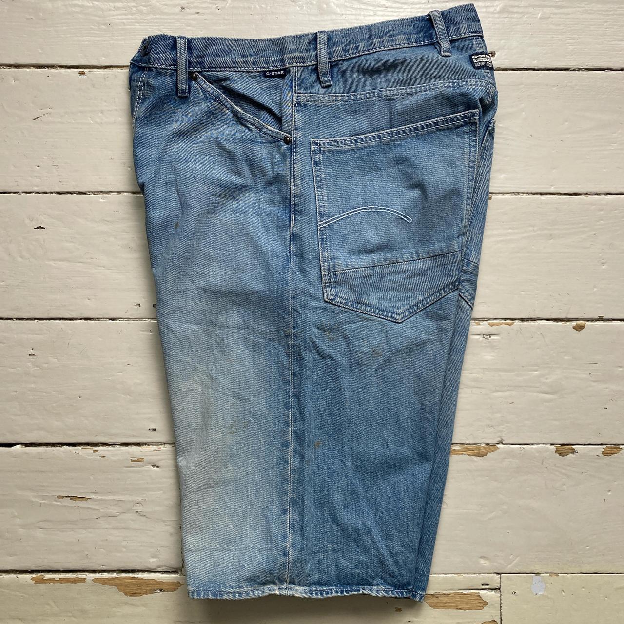 G Star Bam Baggy Light Stonewash Jorts Jean Shorts