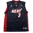 Dwayne Wade Miami Heat Black White and Red NBA Basketball Jersey Vest (XL)