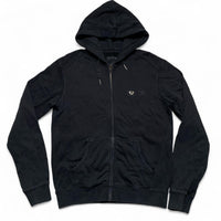 True Religion Black and Silver Plaque Hoodie (L)