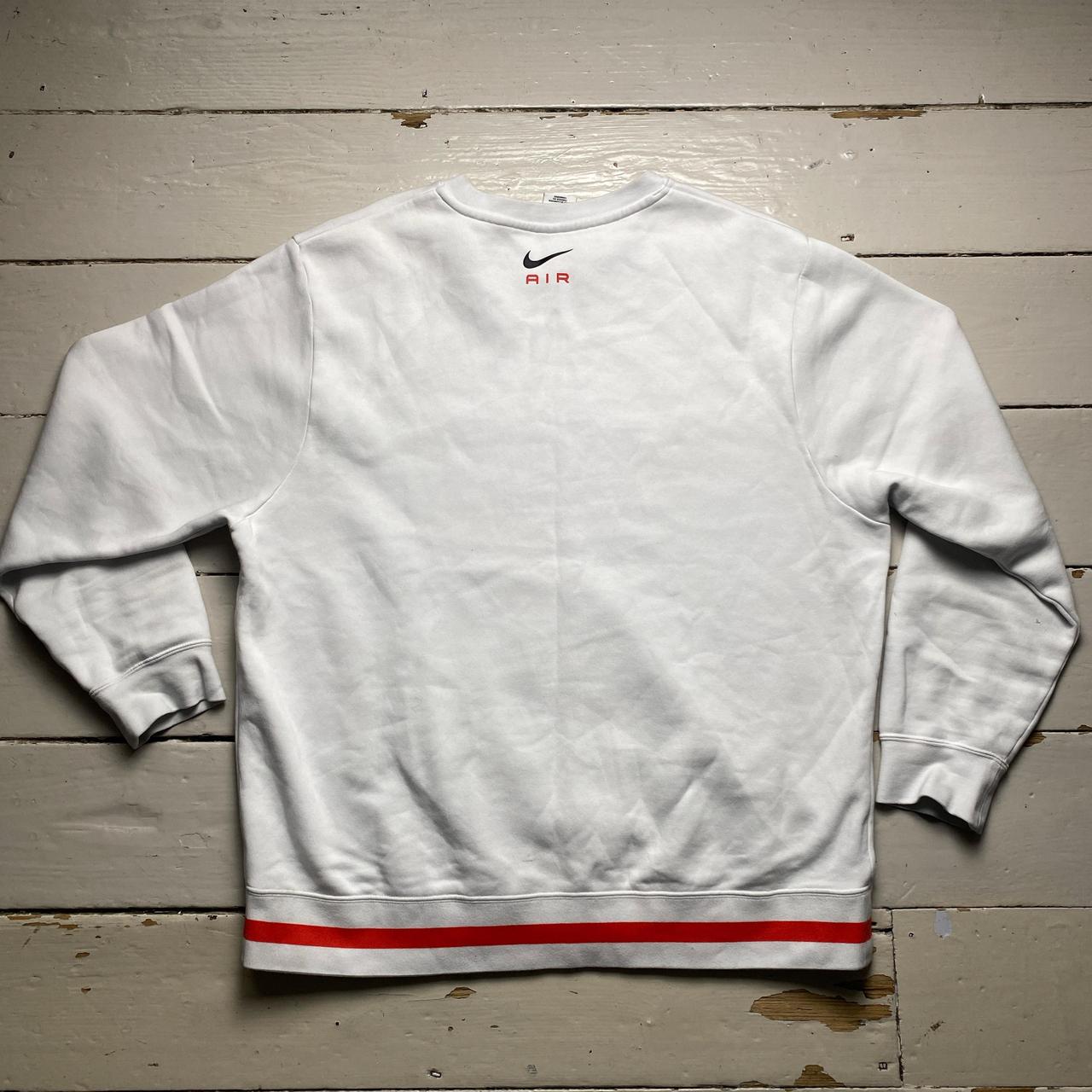 Nike Air Swoosh White Black and Red Jumper