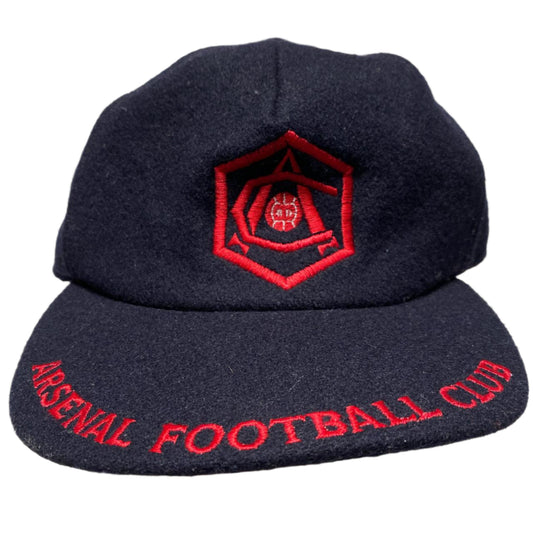 Arsenal FC Vintage 90’s Wool Navy and Red Embroidery Cap